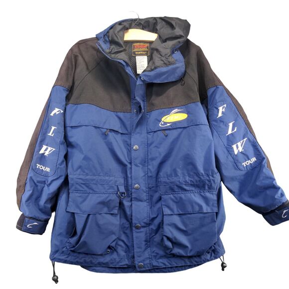 Fishing League Worldwide Stearns Men's Dry Wear Jacket Blue Size M Nylon Logo - Picture 1 of 13